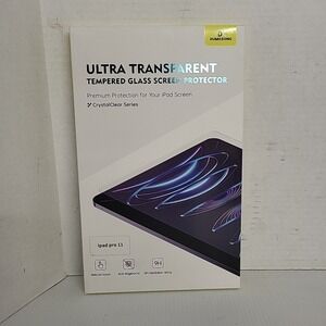 Crystal‎ Clear Ultra Transparent Tempered Glass Screen Protector iPad Pro 11